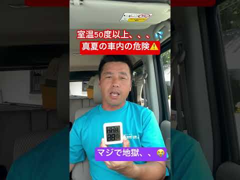 【マジで〇ぬよ、、！真夏の車内や危険！！】