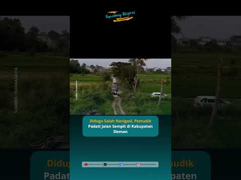 Diduga Salah Navigasi, Pemudik Padati Jalan Sempit di Kabupaten Sleman