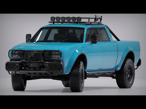 SUPERWOLF Electric Truck in Paradise Blue (4K)