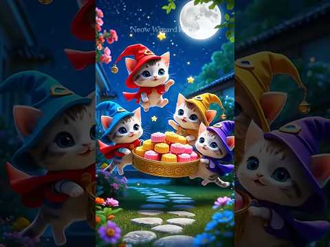 Amazing Mooncakes Made by the Cutest Wizard Kittens #cats #animation #shorts