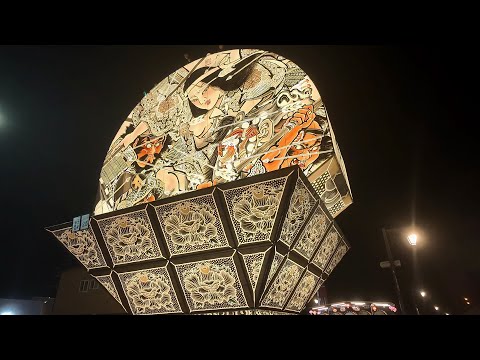 平川ねぷた2025　弘前より巨大！世界一の扇ねぷた
