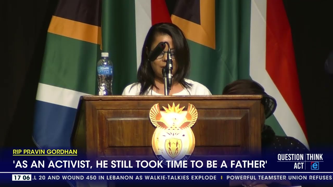 Gordhan's daughter says the late activist never neglected his father role