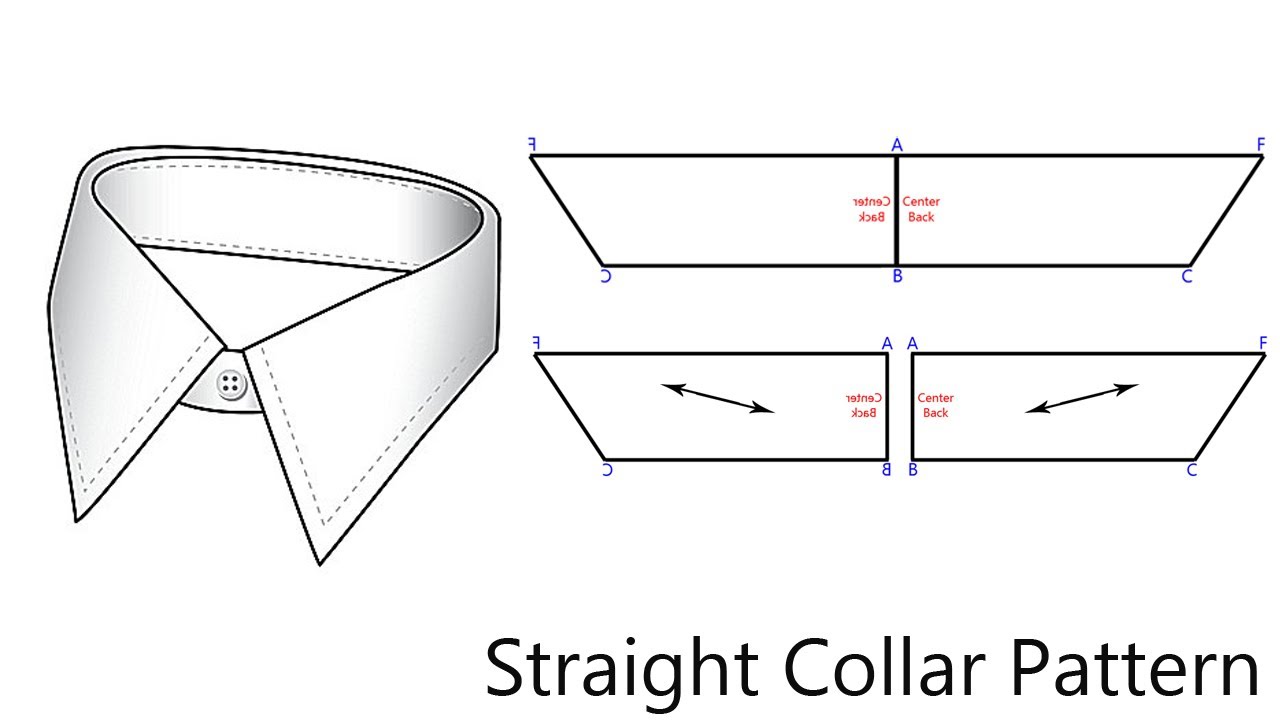 How To Pattern A Straight Collar - YouTube