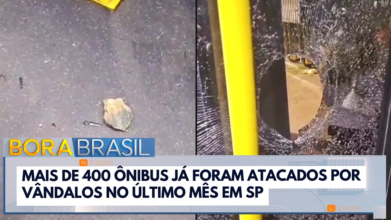 Mais de 400 ônibus já foram atacados por vândalos no último mês em SP