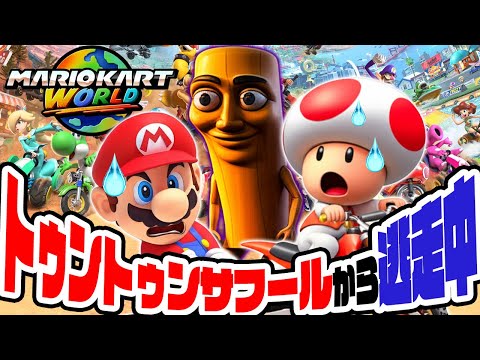 トゥントゥントゥンサフールから逃走中のマリオカートワールド（アナケナとダーくん）