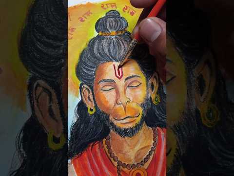 Hanuman Ji Art ❤️🔥 | Power, Faith & Devotion Combined | Bhakti+ Art #art #drawing #hanuman #shorts