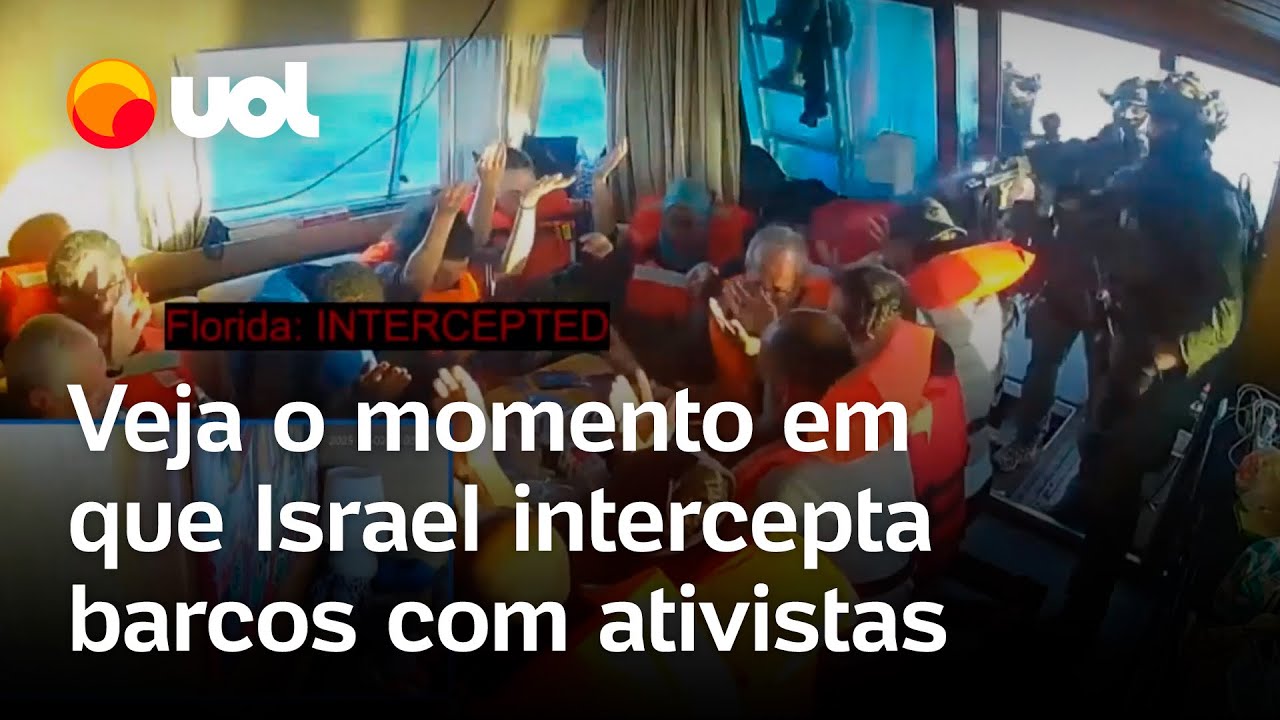 Israel intercepta barcos com Greta Thunberg brasileiros e ativistas rumo a Gaza veja o momento