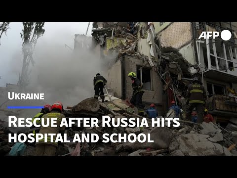 Search and rescue underway after deadly Russian strikes hit Kyiv hospital, school | AFP