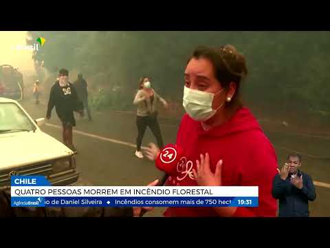 Quatro pessoas morrem em incêndio florestal no Chile