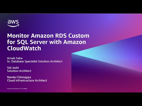 Monitor Amazon RDS Custom for SQL Server using Amazon CloudWatch | Amazon Web Services