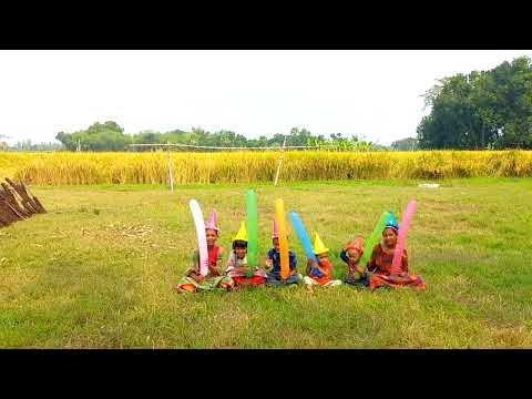 Outdoor fun with Flower Balloon and learn colors for kids by I kids episode nomber- 6 mustard field