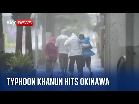 Typhoon Khanun: Japan hit by powerful winds and heavy rain