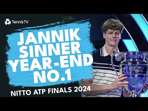 Jannik Sinner Receives 2024 ATP Year-End No.1 Trophy 🏆 | Nitto ATP Finals 2024