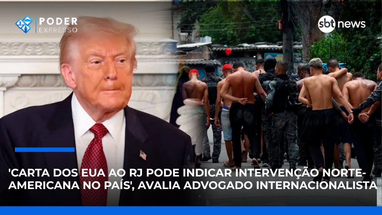 Carta dos EUA ao RJ pode indicar tentativa de intervenção avalia especialista | SBT News TV Online Carta dos EUA ao RJ pode indicar tentativa de intervenção avalia especialista | SBT News