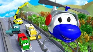 Smetiarske auto v meste áut