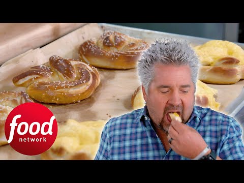 Guy Is Amazed By These Authentic German Pretzels | Diners Drive-Ins & Dives