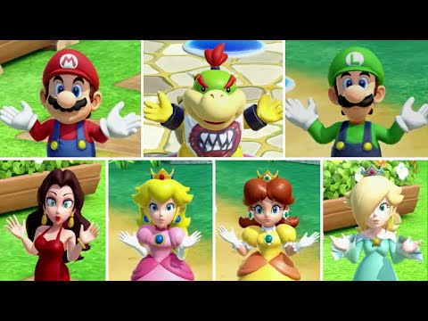 Super Mario Party Jamboree TV - All Character Shrug Animations