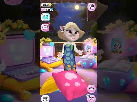 Angela's playing 😘#mytalkingangela #shortsfeed #games