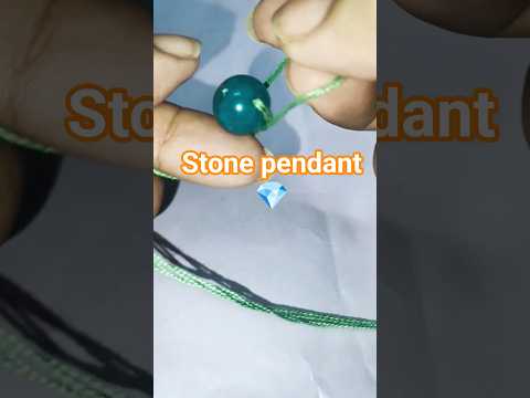 DIY Stone Pendant Using Yarn 🧶 #shorts #pendant #diy #myhandmade #craftaddict #diyjewelry #craft