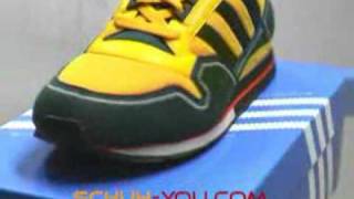 tiempo estación de televisión Interpersonal Adidas ZX 500 Yellow Green Orange at Schuh You com Sneaker Store - YouTube