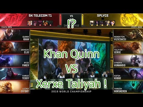 [!?]SKT(Khan クイン) VS SPY(Vizicsacsi レネクトン) 準々決勝 M3G4 - Worlds 2019 Quarterfinals