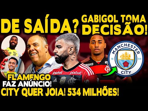 VAI SAIR? GABIGOL TOMA DECISÃO IMPORTANTE SOBRE FUTURO! CITY QUER JOIA! FLAMENGO FAZ ANÚNCIO!