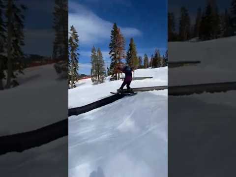 Gaining some #confidence hitting the #rails Spring can be the best #snowboarding #shorts #shredfam