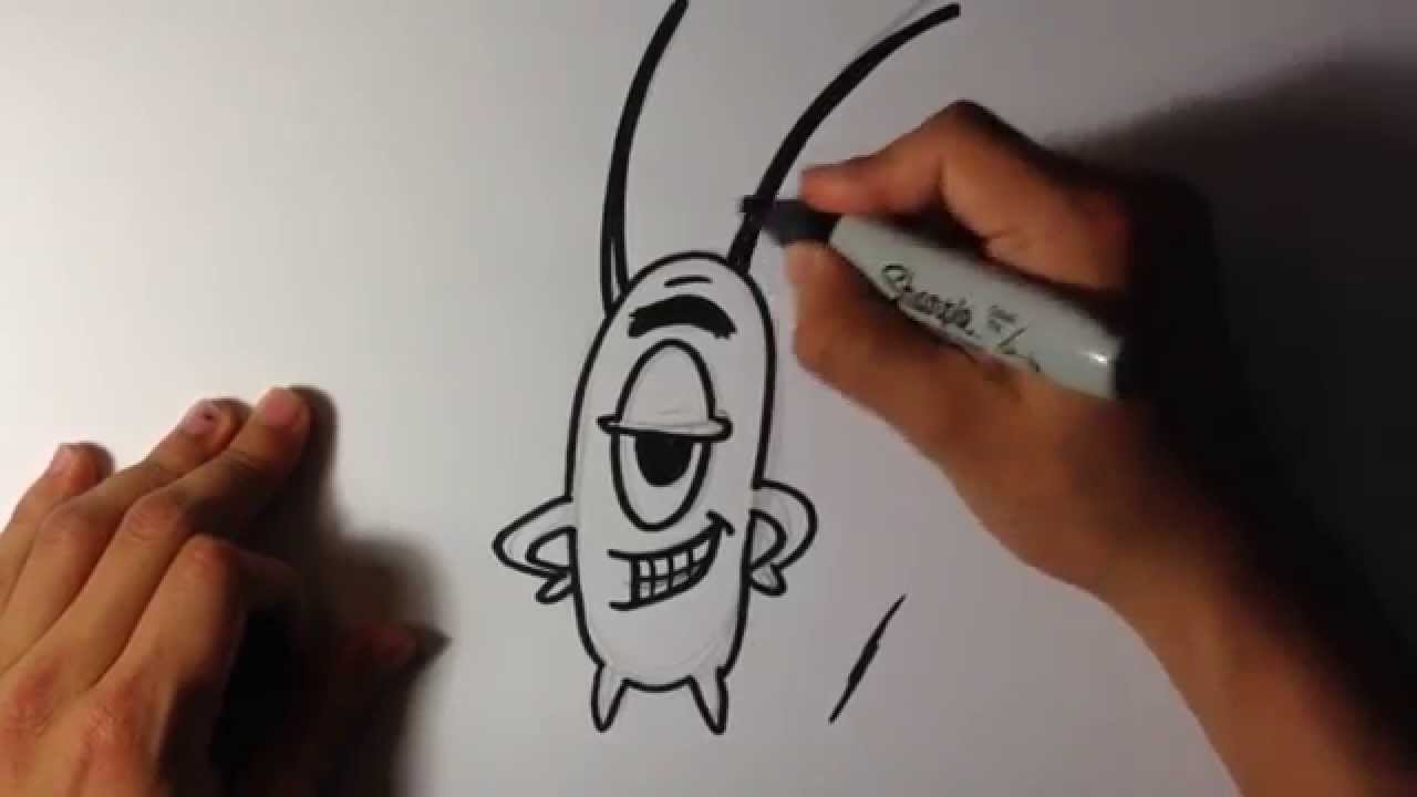 How to Draw Plankton from Spongebob - Easy Things To Draw - YouTube