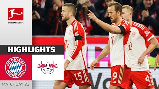 Kane To The Rescue! | Bayern München — RB Leipzig 2-1 | Highlights | Matchday 23 – Bundesliga 23/24