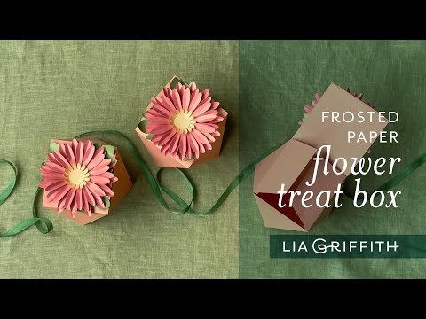 DIY Frosted Paper Daisy Flower Treat Box