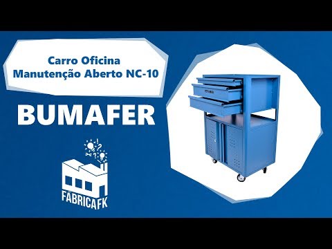 Carro Oficina / Manutenção Aberto 90Kg NC-10 Bumafer - Vídeo explicativo