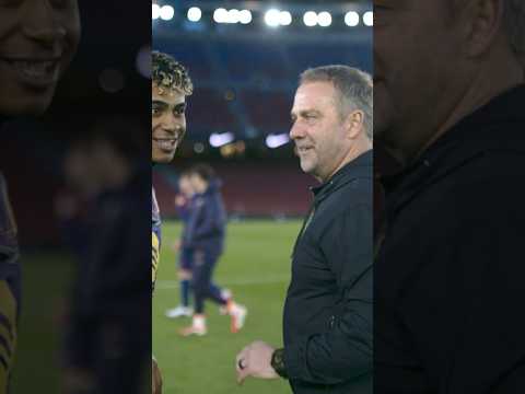 El buen rollo entre FLICK y LAMINE 👀