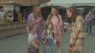 Taylor Swift fans flock to Champion Square on opening night of concert in New Orleans