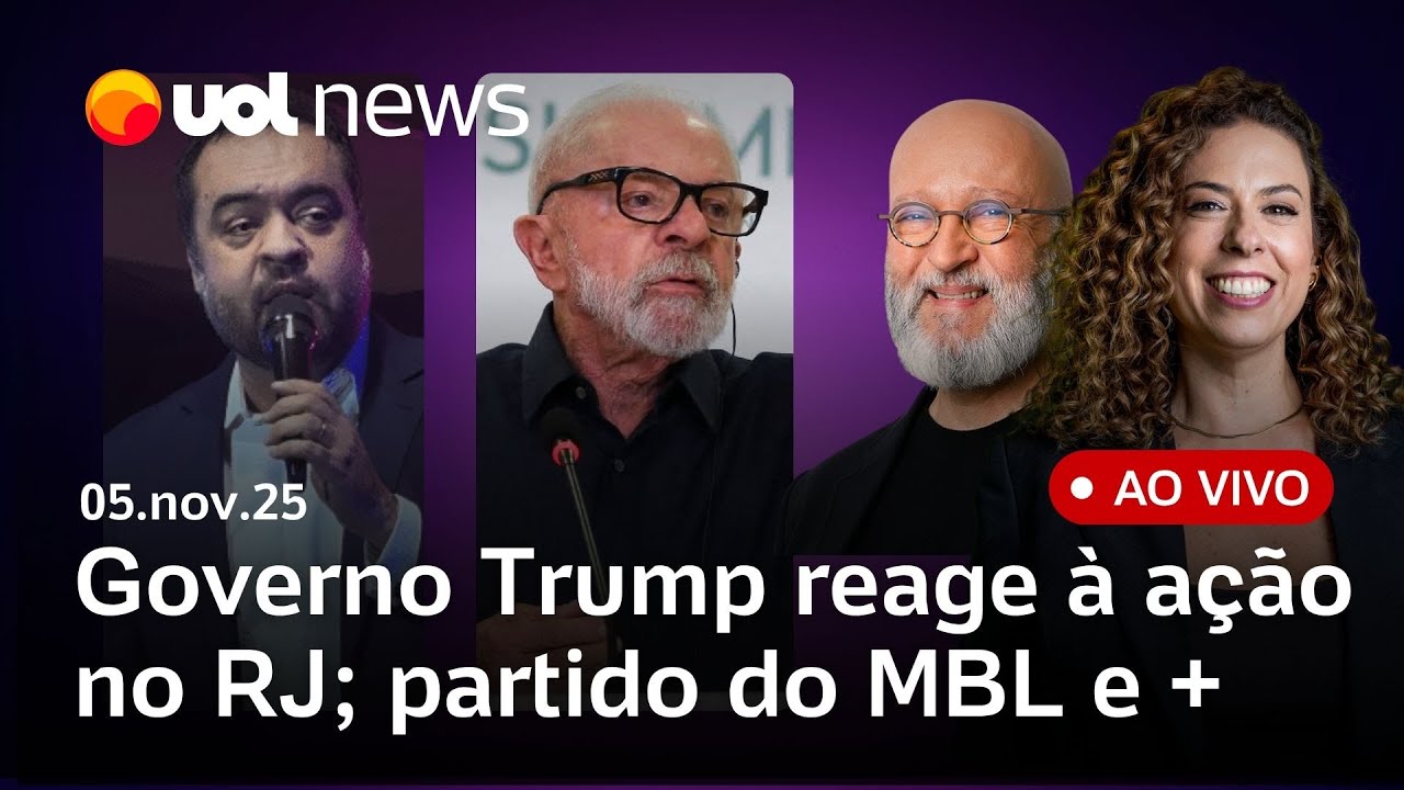 Governo Trump lamenta mortes de policiais no RJ; novo prefeito de NY; partido do MBL e mais ao vivo