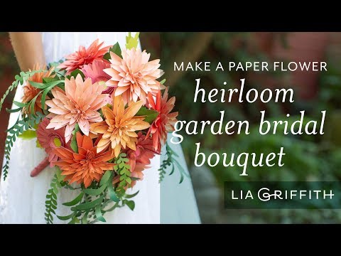 How to Make a Stunning Paper Bouquet with Dahlia Flowers and Frosted Paper Eucalyptus
