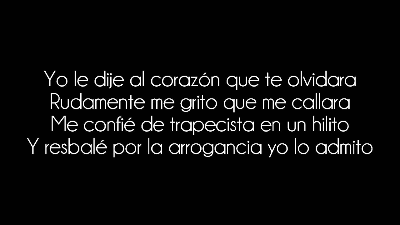 Yo Te Lo Digo Cantando Letra