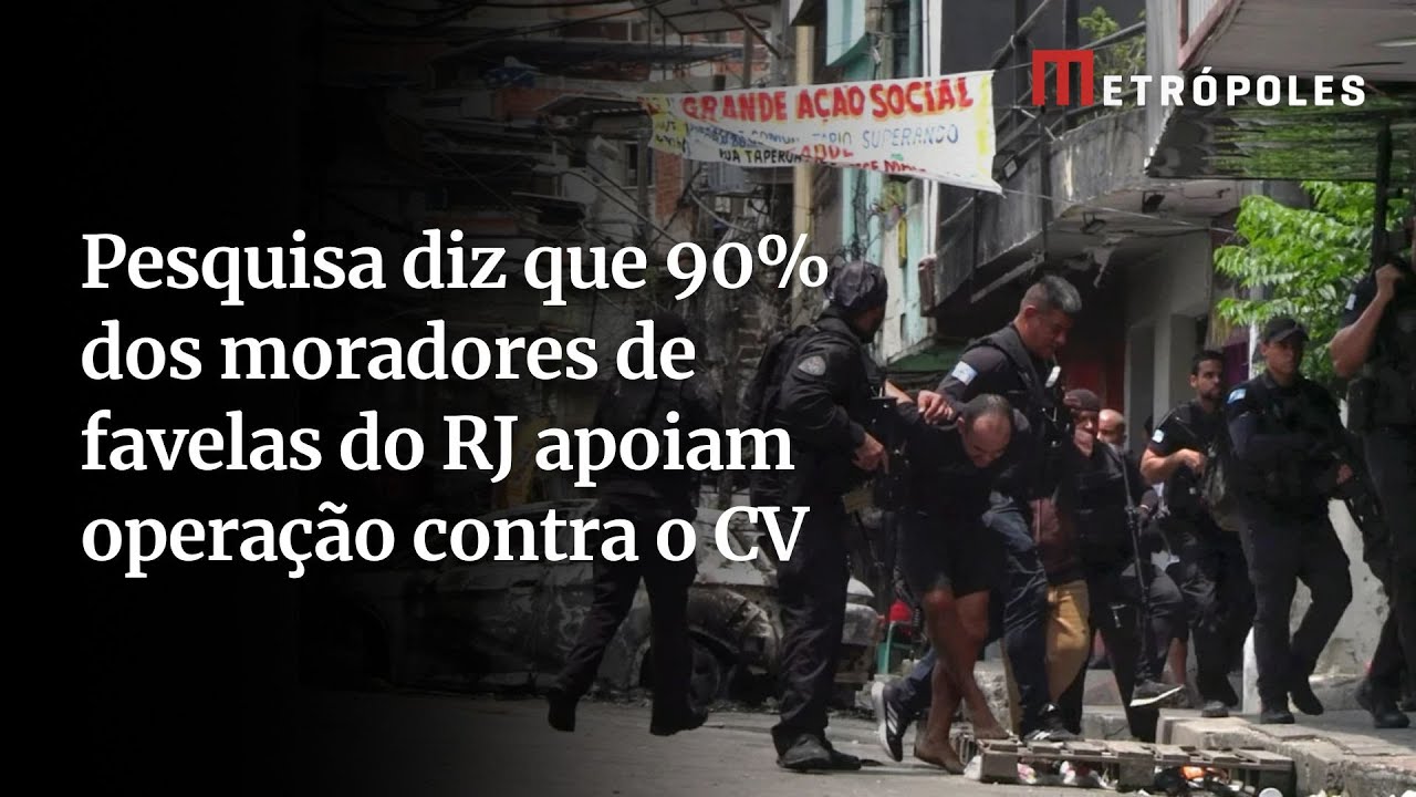 Quase 90 dos moradores de favelas do Rio apoiam operação contra o CV  TV Online Quase 90 dos moradores de favelas do Rio apoiam operação contra o CV
