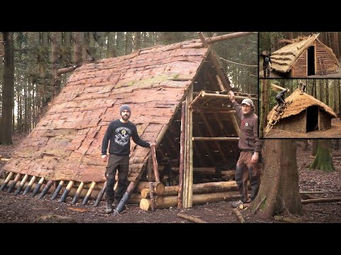 Building a Medieval Village in 32 Days: Bushcraft Skills | Bushcraft Shelters