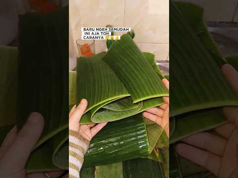 cara melemaskan daun pisang sekali banyak #lifehacks #tipsandtricks