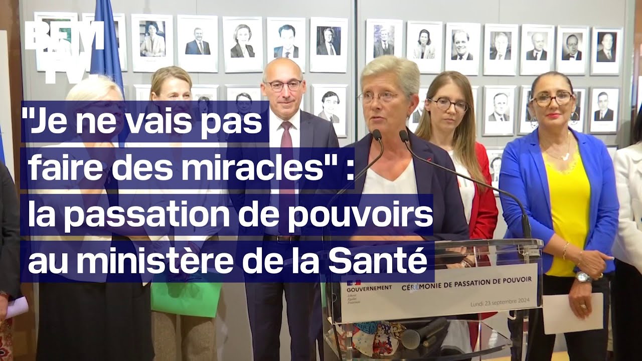 Ministère de la Santé: la passation de pouvoirs entre Catherine Vautrin et Geneviève Darrieussecq