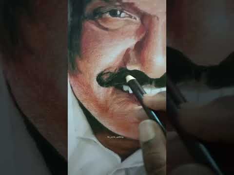 A3 size colour portrait #portrait #trending #artwork #artist #colourportrait #sketch #colourpencil