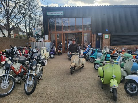 Norwegian Vespa stock that just came in 30 + scooters.