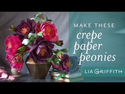 How to Make a Peony Flower with Crepe Paper