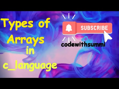 Types_of_Arrays || One Dimensional Array (full explanation in detail) || in C language
