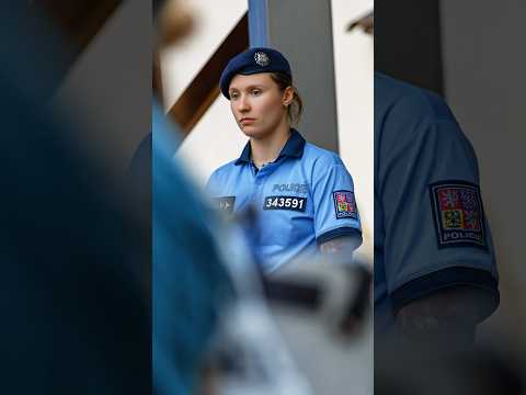 Beautiful Czech Police Officer 🫡 #streetphotography