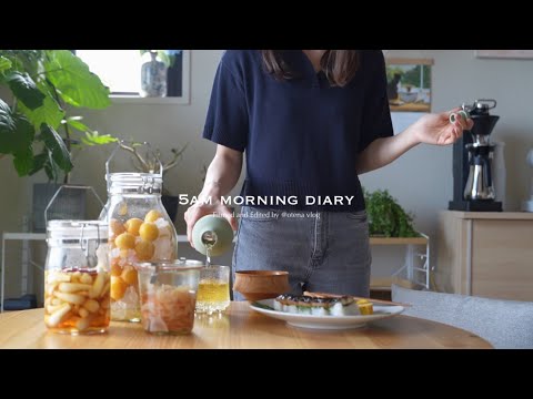 朝5時起床☀️季節と暮らす、初夏の台所🍉手仕事セラピーで心を整える