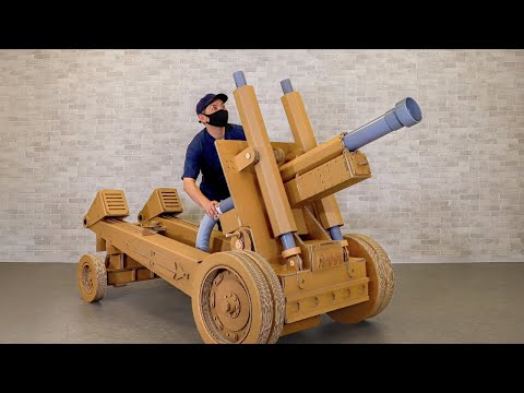 【キャノン砲】ダンボールと塩ビで作ったらカッコよすぎた！Making Cannon with Cardboard and PVC – and It Looks Cool!!