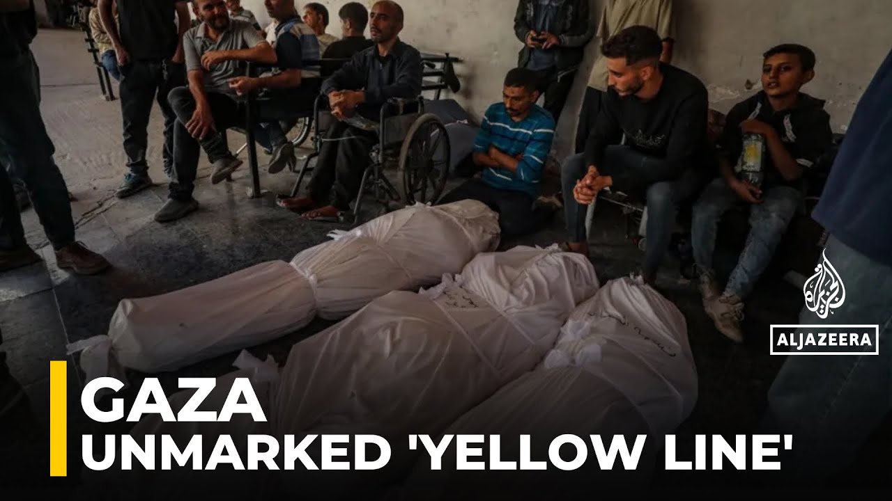 No marking ‘visible’ to signify Israeli yellow line in Gaza: AJE correspondent