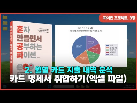 [파이썬 프로젝트] Ch 02. 월별 카드 지출 내역 분석 | ①월별 카드 명세서 취합하기(엑셀 파일 불러오기)