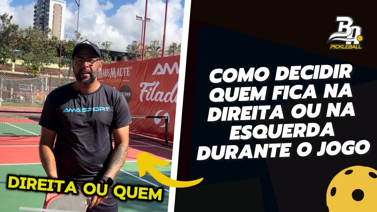 Pickleball - Como decidir quem fica na direita ou na esquerda durante o jogo #pickleball #sports